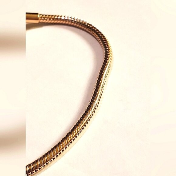 Authentic NEW Pandora Moments Snake Chain Bracelet 14K Rose Gold plated - Picture 5 of 9